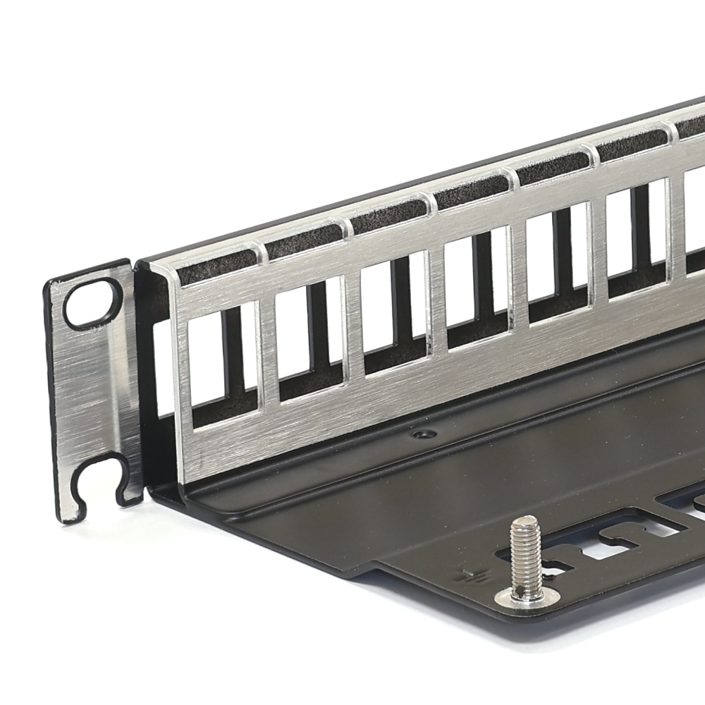 Патч-панель для 24 модулів Keystone 19'', 1U, чорна, Corning